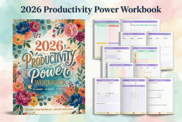 2026 Productivity Power Workbook – Your Daily Focus Tool