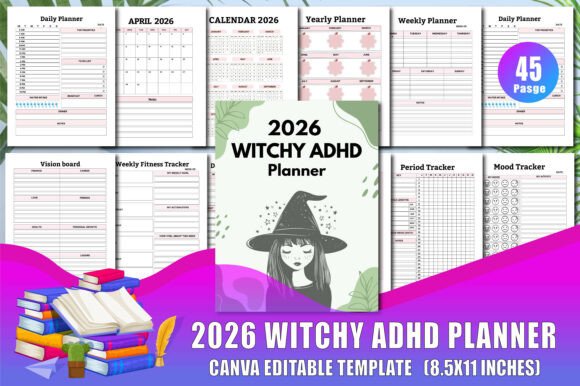 2026 Witchy ADHD Planner: A Magical Approach to Organized Living