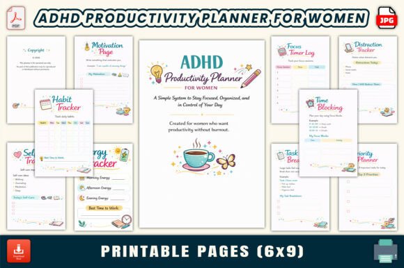 ADHD Productivity Planner for Women Guide