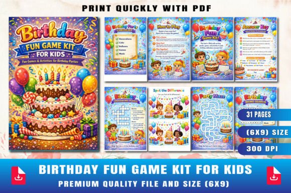 Birthday Fun Game Kit for Kids