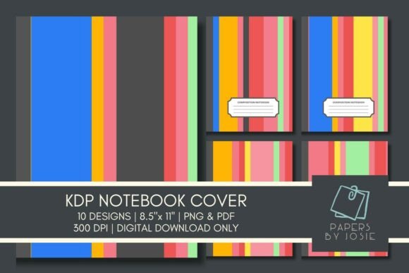 Colorful Stripes KDP Notebook Cover: Evaluating Design Options for Your Publishing Workflow