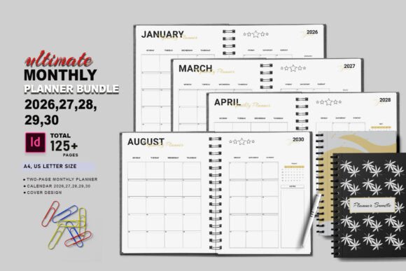Design-Led Planning: 2026-2030 Monthly Planners