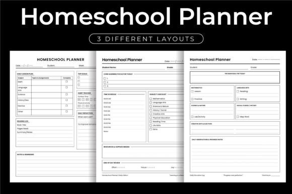 How a Homeschool Planner KDP Interior Transforms Your Home Education Routine