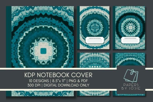 Mandala Pattern KDP Notebook Cover Design Collection