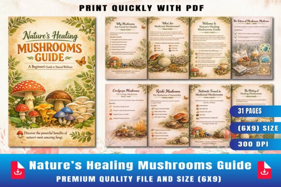 Nature's Healing Mushrooms Guide: A Practical Wellness Resource for Modern Lifestyles