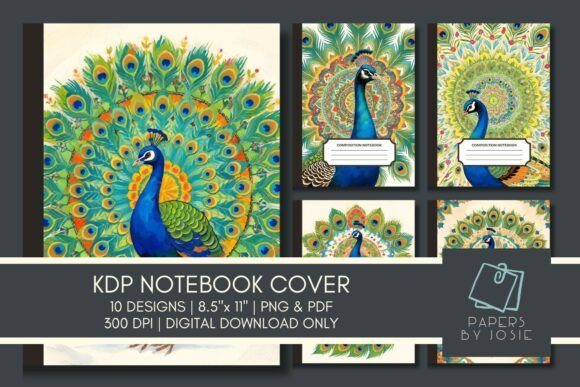 Understanding the Peacock Mandala Pattern KDP Notebook and Cover Set